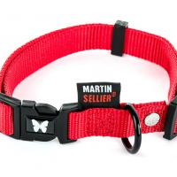 Collier nylon chiot rouge